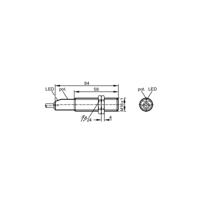 IFM Емкостной датчик kg0010 IFM Емкостной датчик kg0010