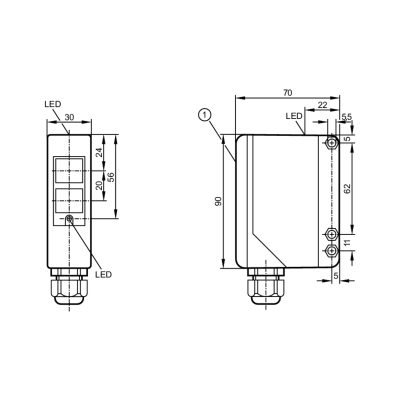 IFM Рефлекторный датчик oa0107 IFM Рефлекторный датчик oa0107